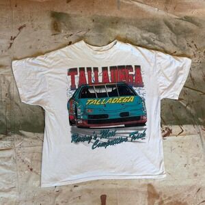 Vintage 90s Talladega NASCAR T shirt  Size XL (23 x 27)